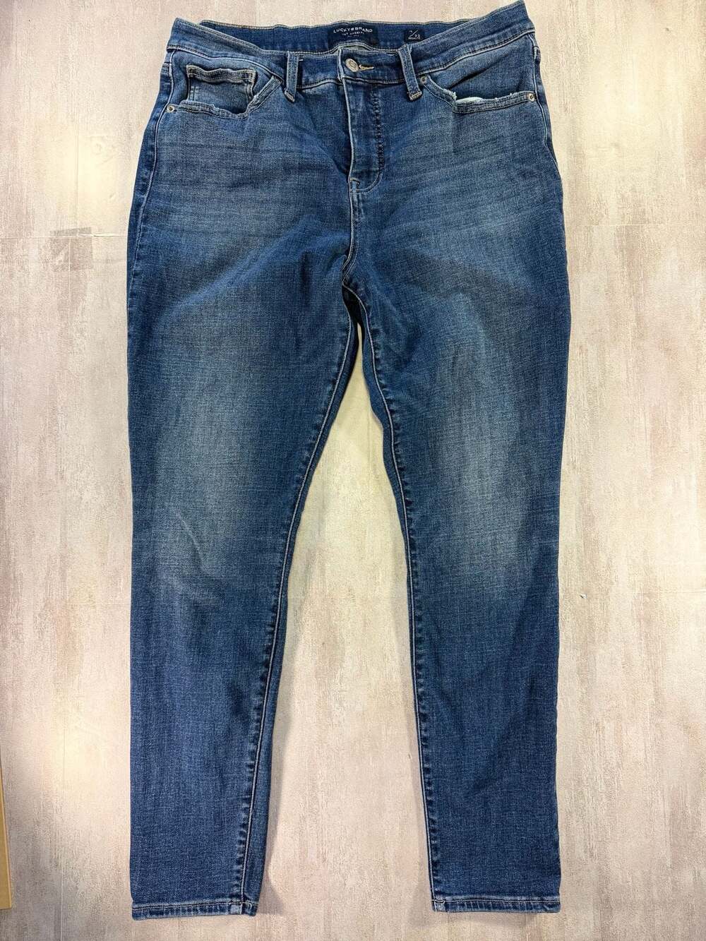 Lucky Brand Women's Size 14/32 Regular Blue Denim‎ Skinny Jeans